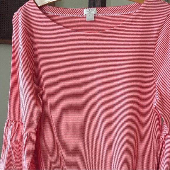 J. Crew red and white top - Picture 1 of 4